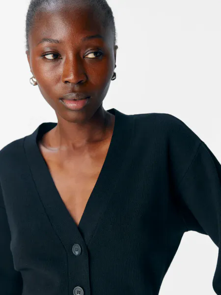 Hovedbilde OBJREYNARD LS SLI CARDIGAN BLACK