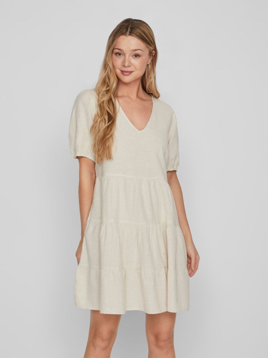  VIPRISILLA NEW S/S SHORT DRESS/VOL/3 SUPER LIGH NATURAL