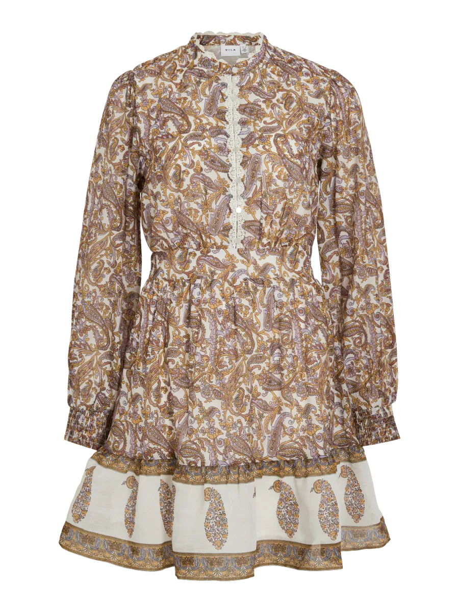 VILYRIDA O-NECK LS SHORT NEW DRESS/LN