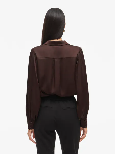 Hovedbilde VIENNA RAVENNA L/S BALLOON SHIRT COFFE BEAN