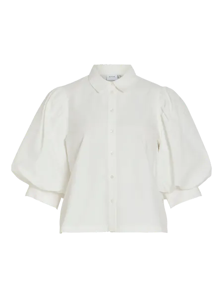 Hovedbilde VIREALU 2/4 COLLAR SHIRT SNOW WHITE