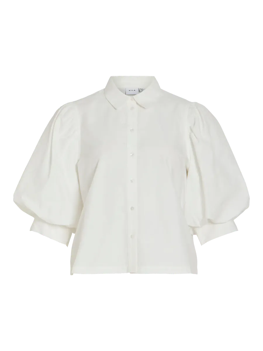 VIREALU 2/4 COLLAR SHIRT SNOW WHITE