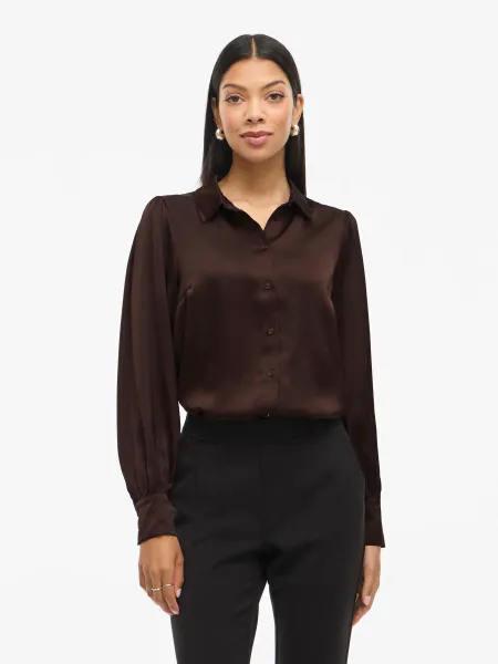 Hovedbilde VIENNA RAVENNA L/S BALLOON SHIRT COFFE BEAN