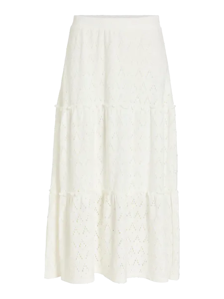 Hovedbilde VIAMALINA HW MIDI SKIRT/VOL/PB SNOW WHITE