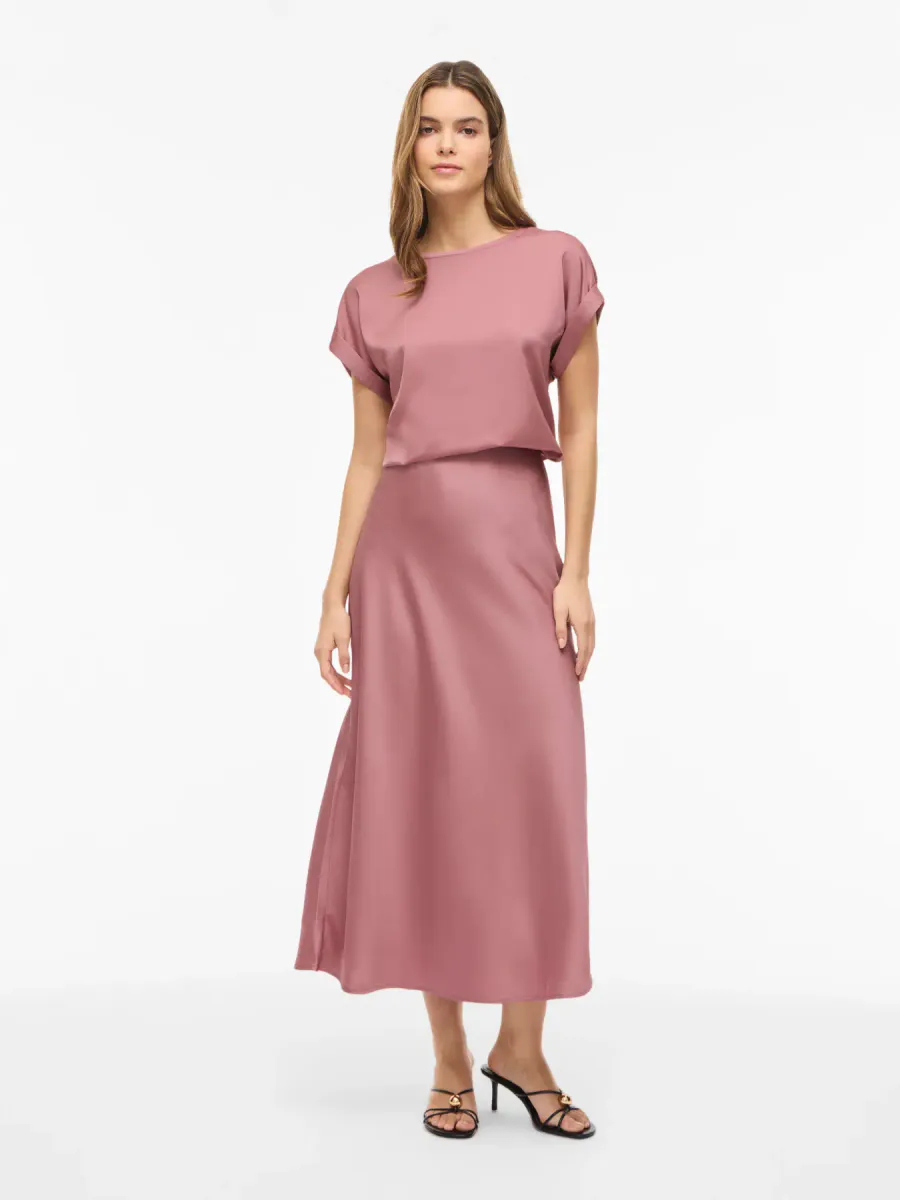 VIELLETTE HW MIDI SKIRT NOSTALGIA ROSE
