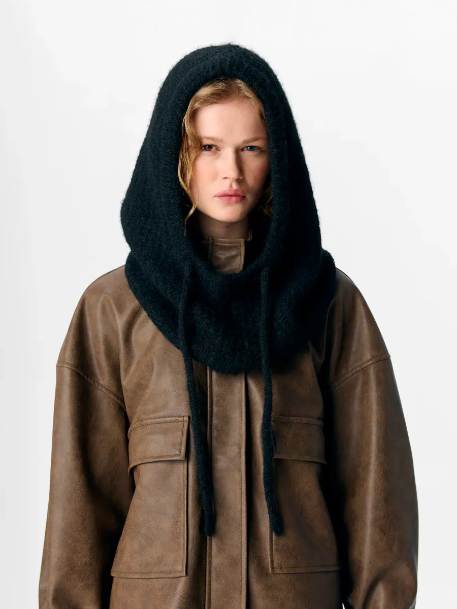 OBJMILU KNIT BALACLAVA BLACK