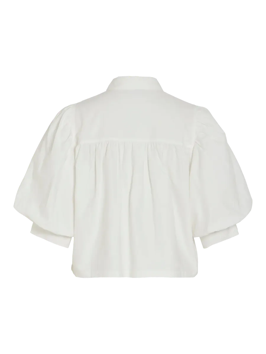 VIREALU 2/4 COLLAR SHIRT SNOW WHITE