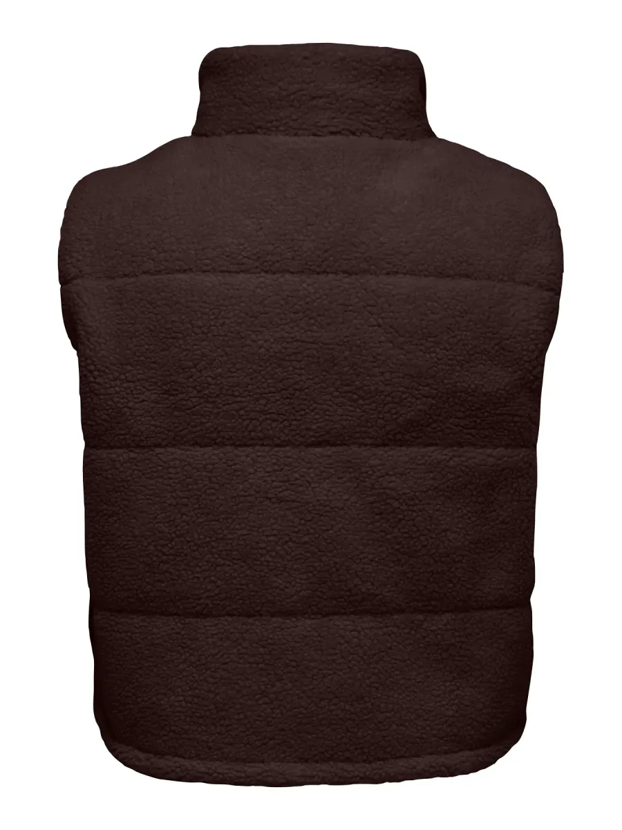 CARSANDRA TEDDY WAISTCOAT SEAL BROWN
