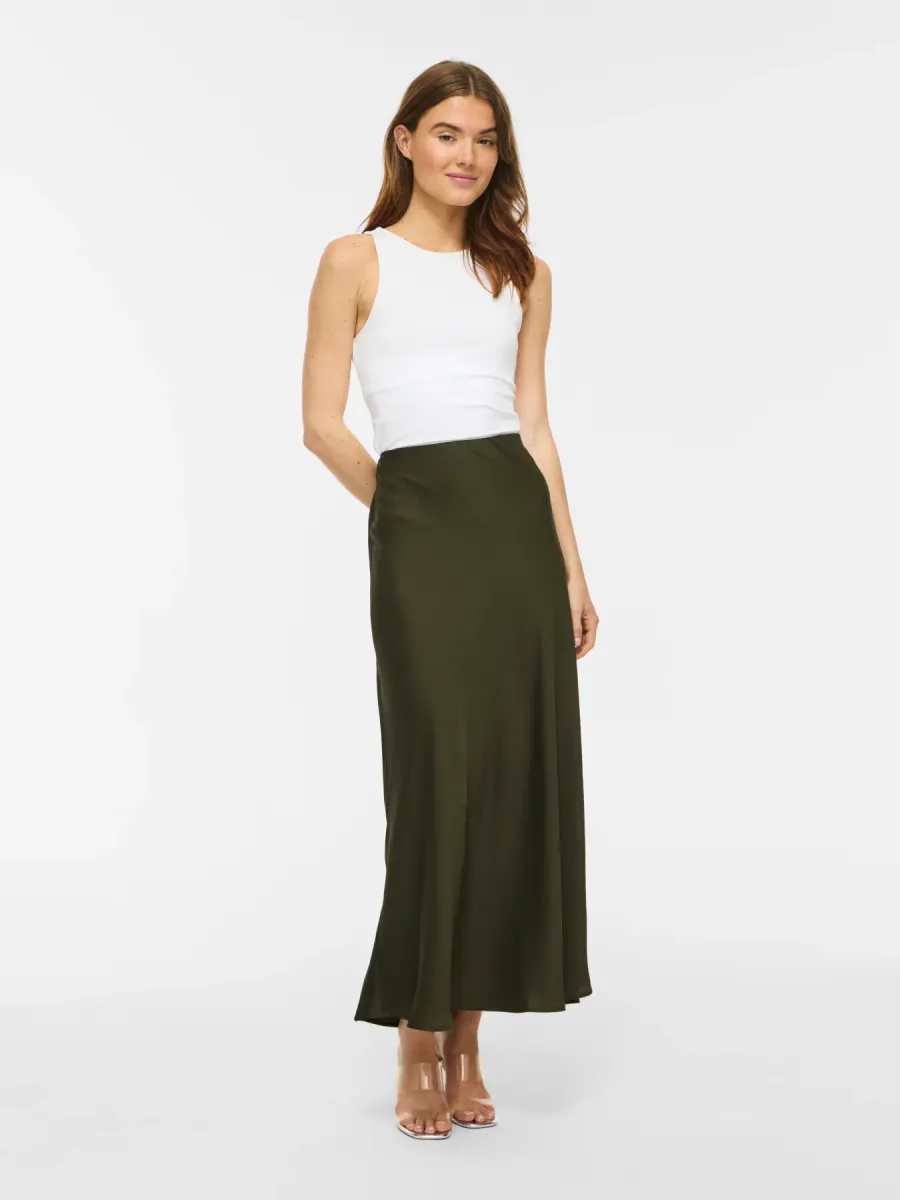 VIELLETTE HW MIDI SKIRT FOREST NIGHT