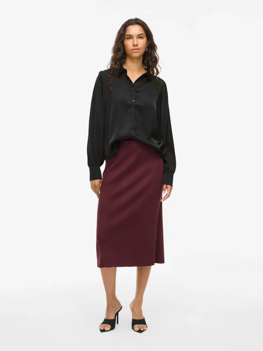 VIENNA RAVENNA L/S BALLOON SHIRT BLACK