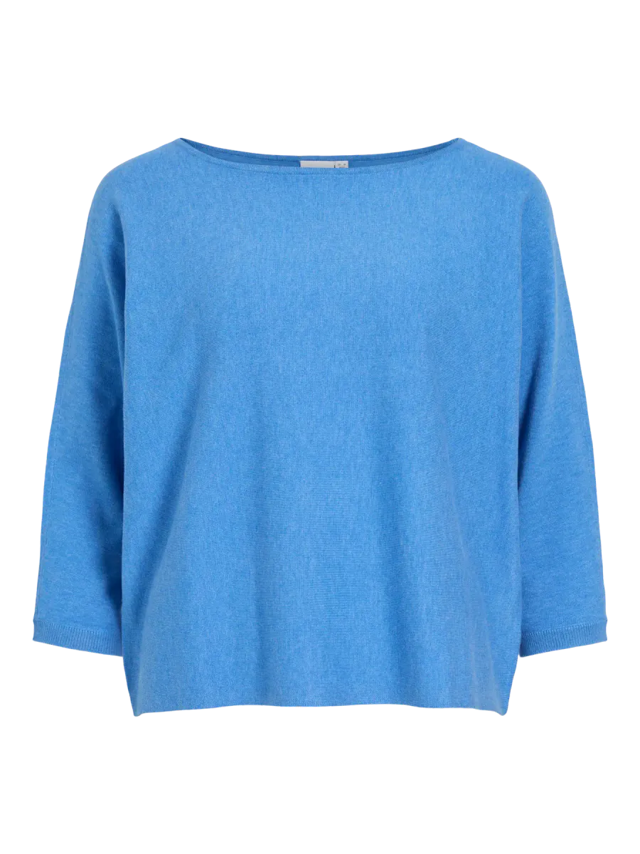 VIMALU BOATNECK 3/4 SLEEVE KNIT TOP