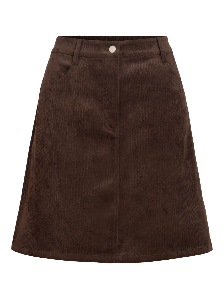 VICOURDIE HW A-LINE SKIRT/LC COFFE BEAN