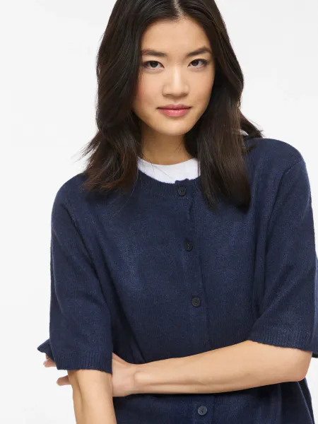 Hovedbilde VILIGA 2/4 O-NECK KNIT CARDIGAN NAVY BLAZER