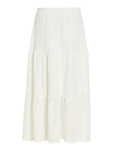 Hovedbilde VIAMALINA HW MIDI SKIRT/VOL/PB SNOW WHITE