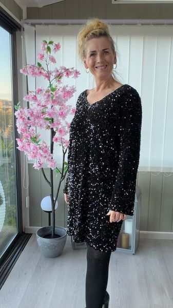 Hovedbilde  VIFAITH V-NECK L/S SEQUIN DRESS/1