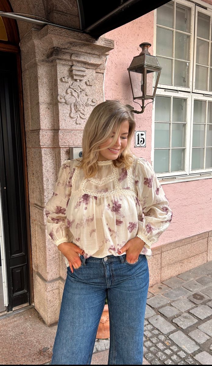 VIREMO NEW L/S FRILL TOP